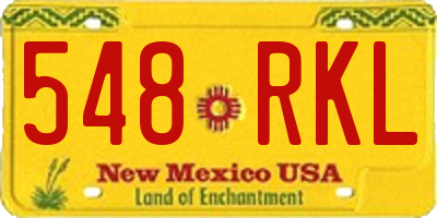 NM license plate 548RKL