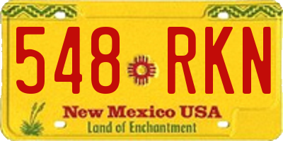 NM license plate 548RKN
