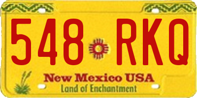 NM license plate 548RKQ