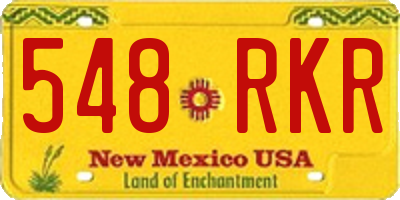 NM license plate 548RKR