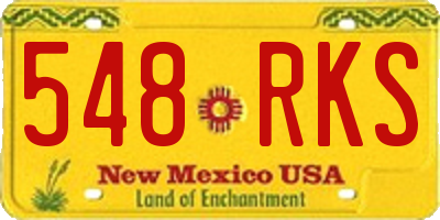 NM license plate 548RKS