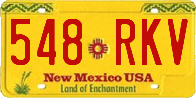 NM license plate 548RKV