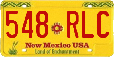 NM license plate 548RLC