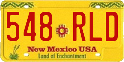 NM license plate 548RLD