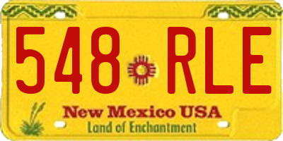NM license plate 548RLE