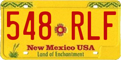 NM license plate 548RLF
