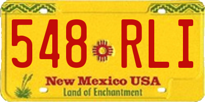 NM license plate 548RLI