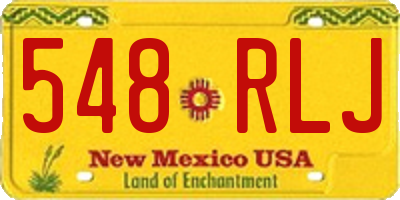 NM license plate 548RLJ
