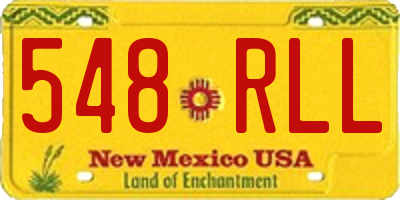 NM license plate 548RLL