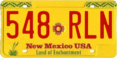 NM license plate 548RLN