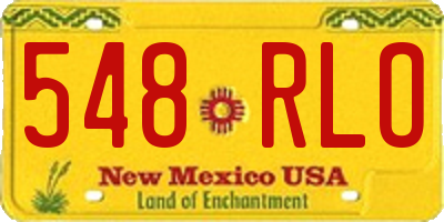 NM license plate 548RLO