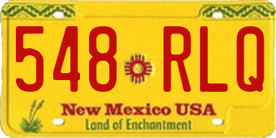 NM license plate 548RLQ