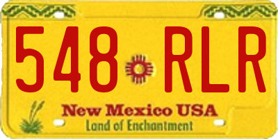 NM license plate 548RLR