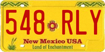 NM license plate 548RLY