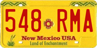 NM license plate 548RMA