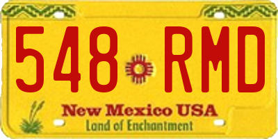 NM license plate 548RMD