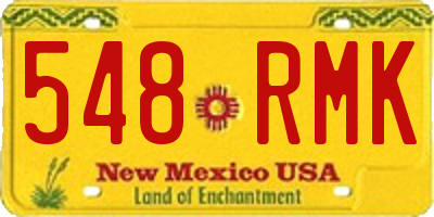 NM license plate 548RMK
