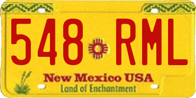 NM license plate 548RML