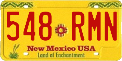 NM license plate 548RMN