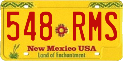 NM license plate 548RMS