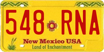 NM license plate 548RNA