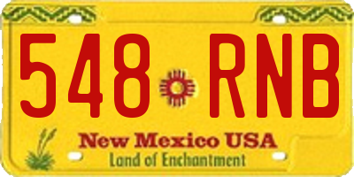 NM license plate 548RNB