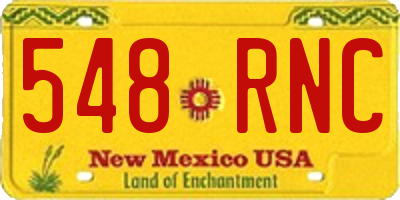 NM license plate 548RNC