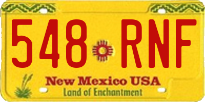 NM license plate 548RNF