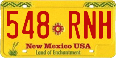 NM license plate 548RNH