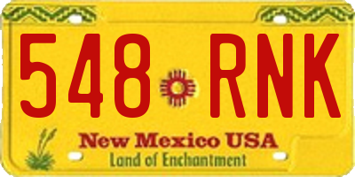 NM license plate 548RNK