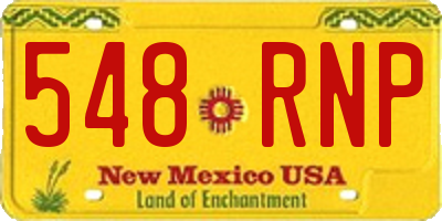 NM license plate 548RNP