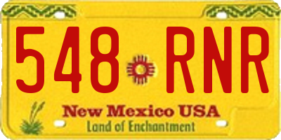 NM license plate 548RNR