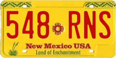 NM license plate 548RNS