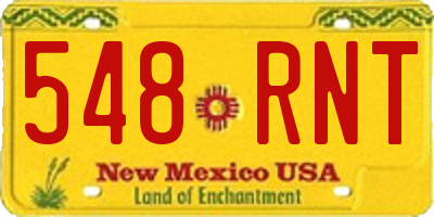 NM license plate 548RNT