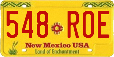 NM license plate 548ROE