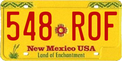 NM license plate 548ROF