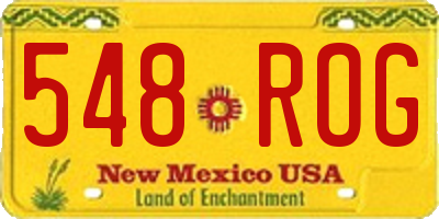 NM license plate 548ROG