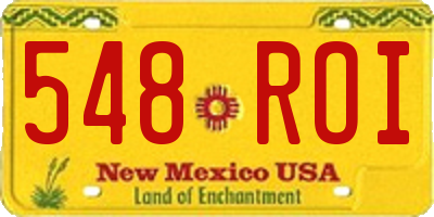 NM license plate 548ROI