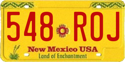 NM license plate 548ROJ