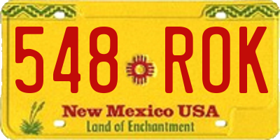 NM license plate 548ROK