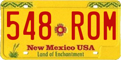 NM license plate 548ROM