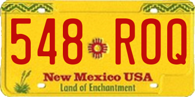NM license plate 548ROQ