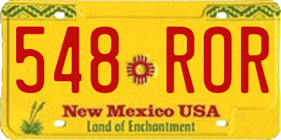 NM license plate 548ROR