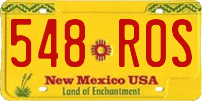 NM license plate 548ROS
