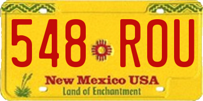 NM license plate 548ROU