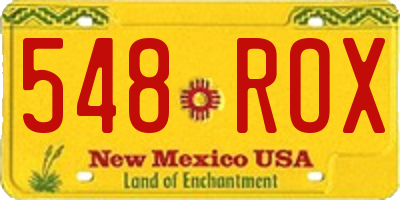 NM license plate 548ROX