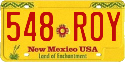 NM license plate 548ROY