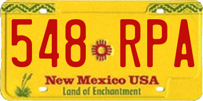 NM license plate 548RPA