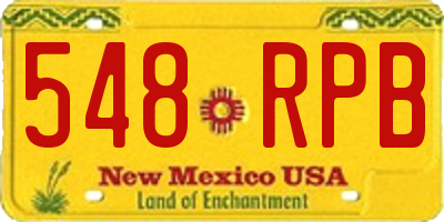 NM license plate 548RPB