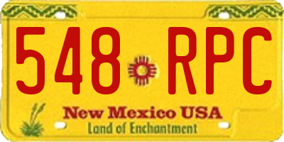 NM license plate 548RPC